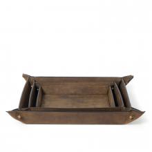  20-1502BRN - Regina Andrew Derby Leather Tray Set (Brown)