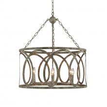  H7122R-6GY - Palma Small Round Chandelier w/ washed Gray Finish