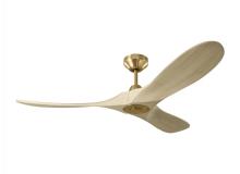  3MAVSM52BBSWWO - Maverick Smart 52 Ceiling Fan in Burnished Brass with Washed White Oak Blades