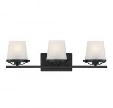  V6-L8-5250-3-BK - Klein 3-Light Bathroom Vanity Light in Matte Black