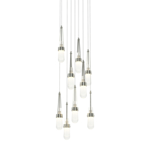  131100-SKT-LONG-85-YG0434 - Link 9-Light Blown Glass Pendant