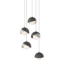  131125-SKT-LONG-82-20-GG0711 - Brooklyn 5-Light Double Shade Pendant