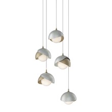  131125-SKT-LONG-84-82-GG0711 - Brooklyn 5-Light Double Shade Pendant