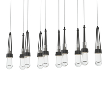  131207-SKT-LONG-10-ZM0434 - Link 10-Light Clear Glass Pendant