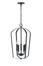  9825-MB - Ivey Lake 5-Light Pendant light Matte Black