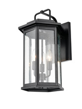  2685-PBK - Ellis 3-Light Outdoor Wall Sconce Powder Coated Black