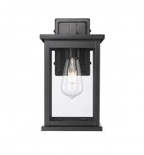  4102-PBK - Bowton II 1-Light Outdoor Wall Sconce Powder Coated Black