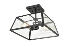  8022-PBK - Grant 2-Light Outdoor Flush Mount Powder Coated Black