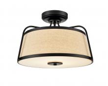  78201-MB - Selectable 3 CCT Integrated LED Semi-Flush Ceiling Mount Matte Black