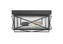  42616-PBK - Robinson 2-Light Outdoor Flush Mount Powder Coated Black