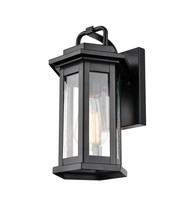  2681-PBK - Ellis 1-Light Outdoor Wall Sconce Powder Coated Black