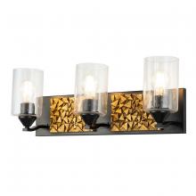  BB90586MB-3B1G - Bocage 3 Light Black And Gold Bath Bar