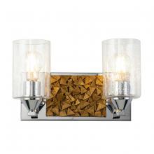  BB90586PC-2B1G - Bocage 2 Light Wall Vanity Light In Silver And Gold