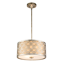  GN/LEMURIA/P/M-S - Lemuria 2 Light Medium Distressed Silver Pendant - Semi Flush By Lucas McKearn