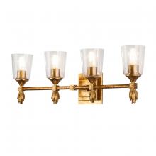  BB1022G-4-F1G - Vetiver 4 Light Bath Bar in Gold