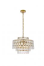  1102D18BR - Mila 18 Inch Pendant in Brass