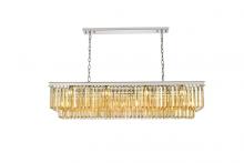  1232D60PN-GT/RC - Sydney 12 Light Polished Nickel Chandelier Golden Teak (Smoky) Royal Cut Crystal