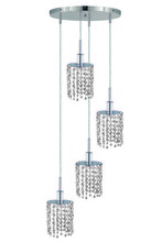  1284D-R-R-CL/SA - Mini 4 light Chrome Pendant