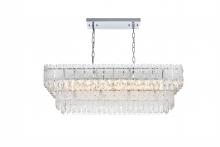  1780G37C - 6 LT Linear Chandelier- Chrome