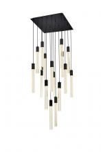  2066G30BK - Weston 16 Lights Pendant in Black