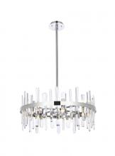  2200D25C - Serena 25 Inch Crystal Round Pendant in Chrome