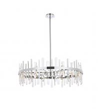  2200D36C - Serena 36 Inch Crystal Round Chandelier in Chrome