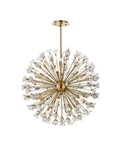  2500D38SG - Vera 38 Inch Crystal Starburst Round Pendant in Gold