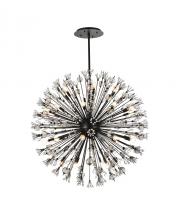  2550D44BK - Vera 44 inch crystal starburst round pendant in black