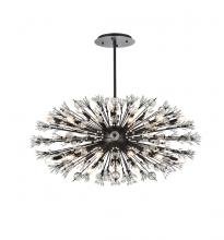  2550D48BK - Vera 48 inch crystal starburst oval pendant in black