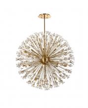  2550D50SG - Vera 50 inch crystal starburst round pendant in gold