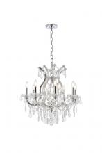  2800D26C/RC - Maria Theresa 9 Light Chrome Chandelier Clear Royal Cut Crystal