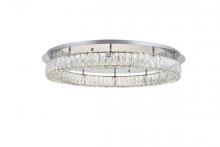  3503F33C - Monroe LED Light Chrome Flush Mount Clear Royal Cut Crystal