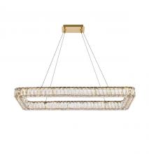  3504D42L1G - Monroe 42 Inch LED Single Rectangle Pendant in Gold