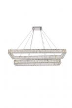  3504G50L2C - Monroe 50 Inch LED Double Rectangle Pendant in Chrome