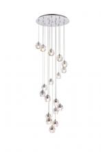  3505D20C - Eren 18 Lights Chrome Pendant