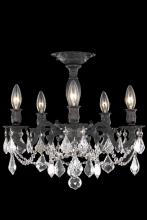  9205F18DB/RC - Rosalia 5 Light Dark Bronze Flush Mount Clear Royal Cut Crystal