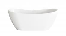  BT30467GW-WHT - 67 inch Bathtub in Glossy White with Polished White Trim