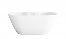  BT30559GW-BNK - 59 inch Bathtub in Glossy White with Brushed Nickel Trim