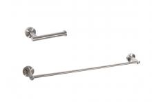 Elegant HWB-11S2BNK - Alma 2-Piece Bathroom Hardware Set in Brushed Nickel