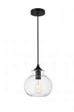  LD2245BK - Destry 1 Light Black Pendant With Clear Glass