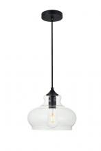  LD2246BK - Destry 1 Light Black Pendant With Clear Glass