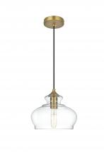  LD2246SG - Destry 9.5 Inch Pendant Clear Shade in Satin Gold