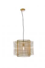  LD2344BR - Deleon 1 light brass pendant