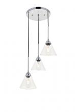  LD4017D18C - Histoire 3 light chrome Pendant