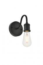  LD4028W5BK - Serif 1 Light Black Wall Sconce