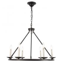  LD6010D26BK - Maine 6 light Black chandelier