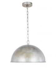  LD6012D15S - Marion Collection Pendant D15 H19 Lt:1 Vintage Silver Finish