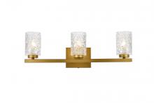  LD7027W24BR - Cassie 3 Lights Bath Sconce in Brass with Clear Shade