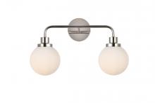  LD7032W19PN - Hanson 2 Lights Bath Sconce in Polished Nickel with Frosted Shade