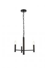  LD7059D17BK - Carmella 3 Lights Pendant in Black